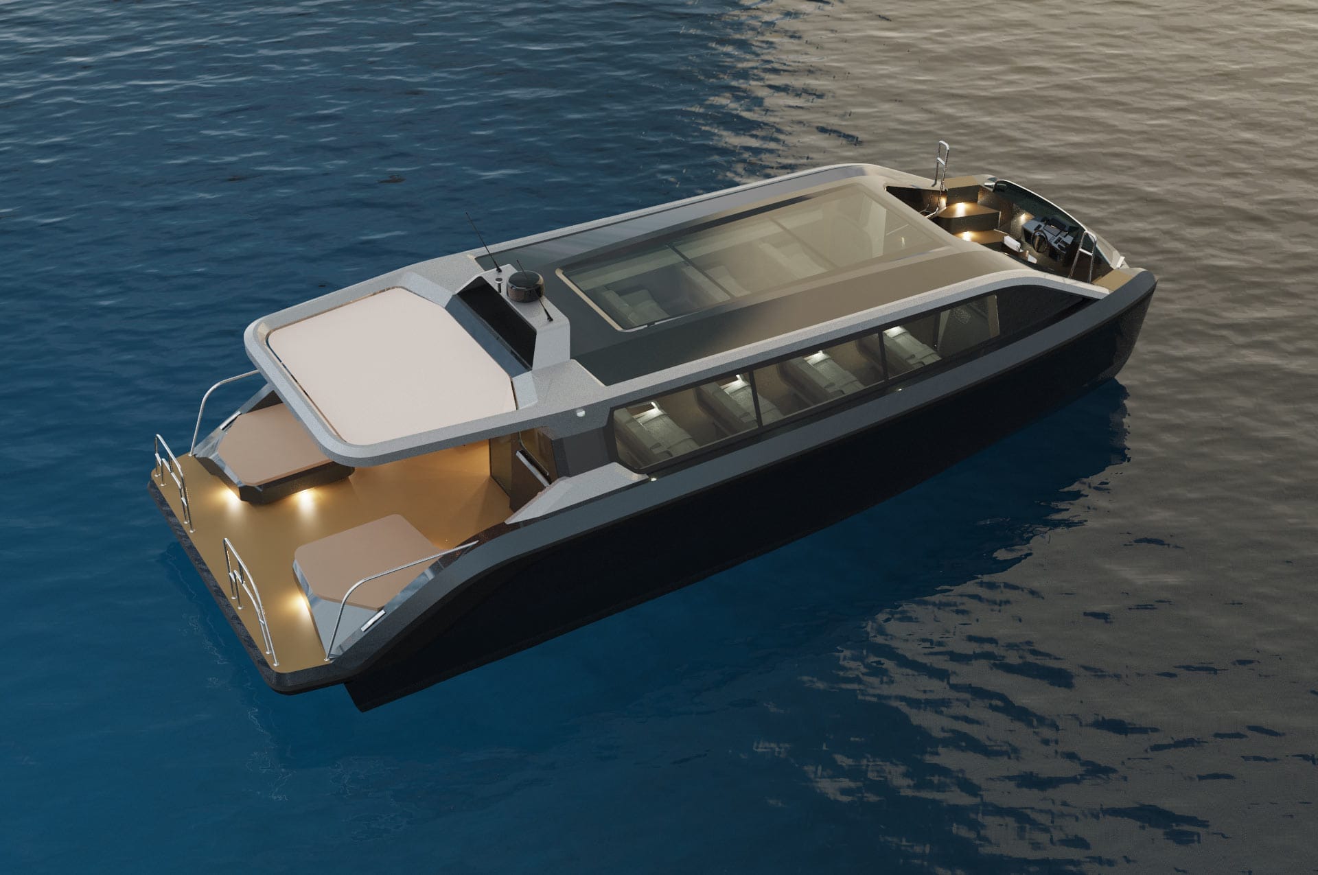 Rigid inflatable boat turning at speed